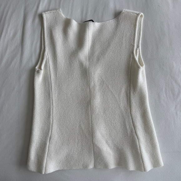 Zara Cream Textured Knit Top - Picture 3 of 3